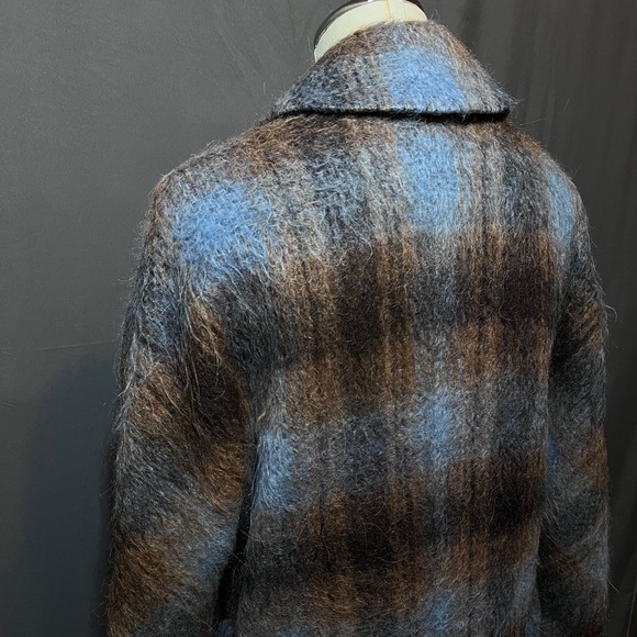 VINCE Mohair Alpaca Wool Blend Plaid - Picture 8 of 15
